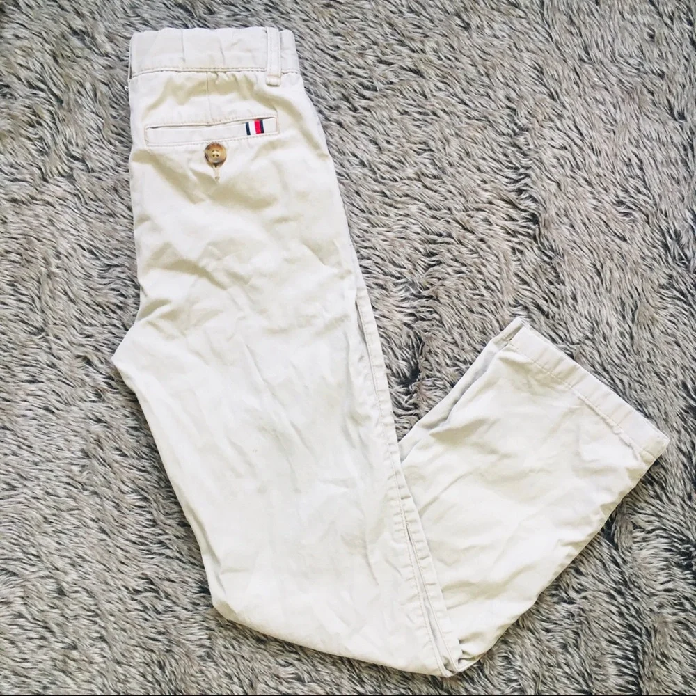 TOMMY HILFIGER boy’s slim fit cream color khaki pants size 10